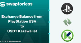 Exchange PlayStation USA Balance to USDT Kazawallet via Swapforless