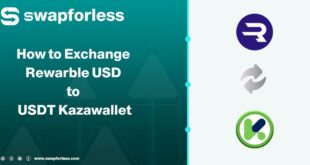 How to Exchange Rewarble USD to USDT Kazawallet via Swapforless