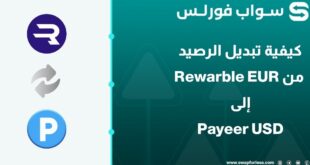 دليلك لتبديل رصيد Rewarble EUR إلى Payeer USD عبر Swapforless