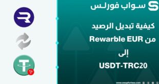 كيفية تبديل الرصيد من Rewarble EUR إلى USDT-TRC20