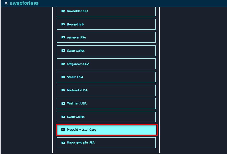 Steps to Exchange Prepaid Mastercard Balance to USDT-TRC20