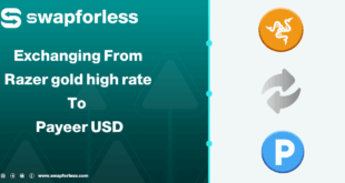 خطوات تبديل رصيد Razer gold high rate إلى Payeer USD عبر Swapforless