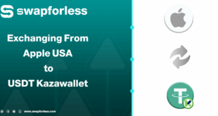 Steps to Exchange Apple USA Balance to USDT Kazawallet via Swapforless