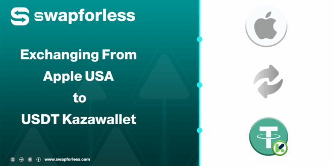 Steps to Exchange Apple USA Balance to USDT Kazawallet via Swapforless
