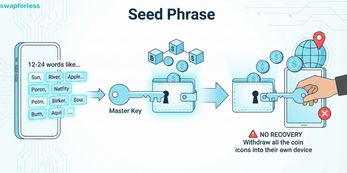 ما هي عبارة الاسترداد (Seed Phrase) ولماذا تعتبر أخطر معلومة لديك؟