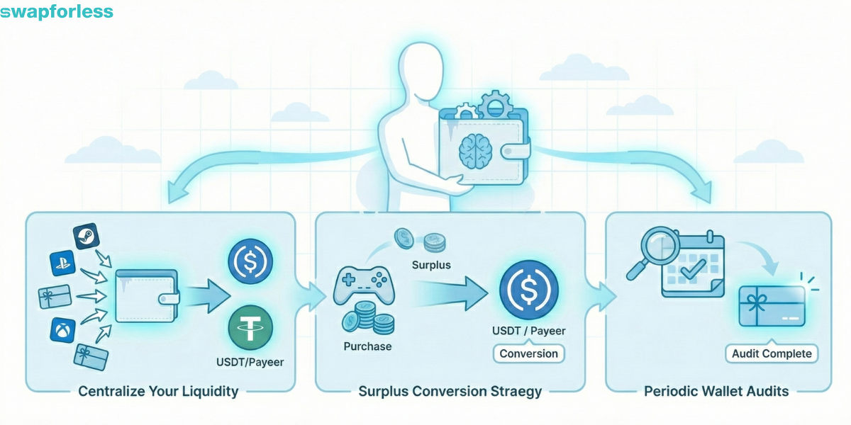 إدارة محفظة الجيمر الذكي