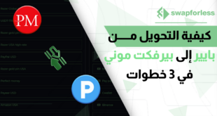 التحويل من بايير إلى بيرفكت موني بـ 3 خطوات عبر swapforless