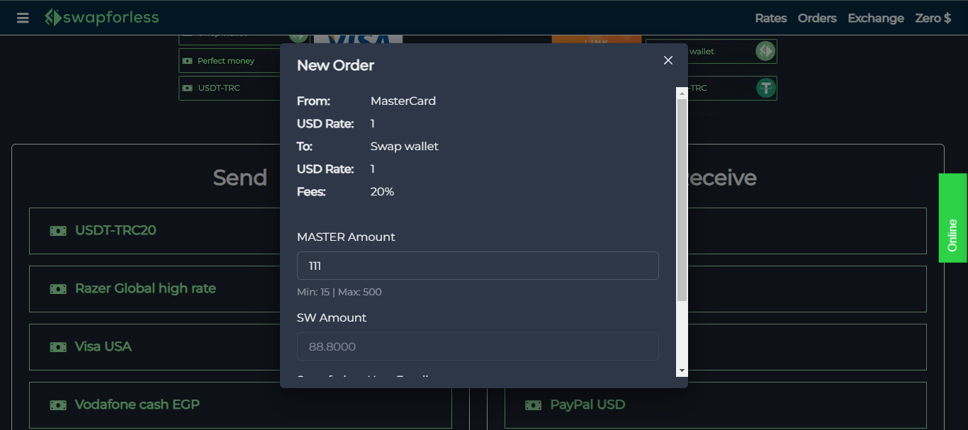 How to Transfer from Mastercard to Swap Wallet