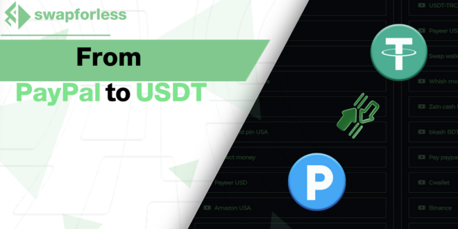 Simple and Easy Steps to Convert from PayPal to USDT via swapforless