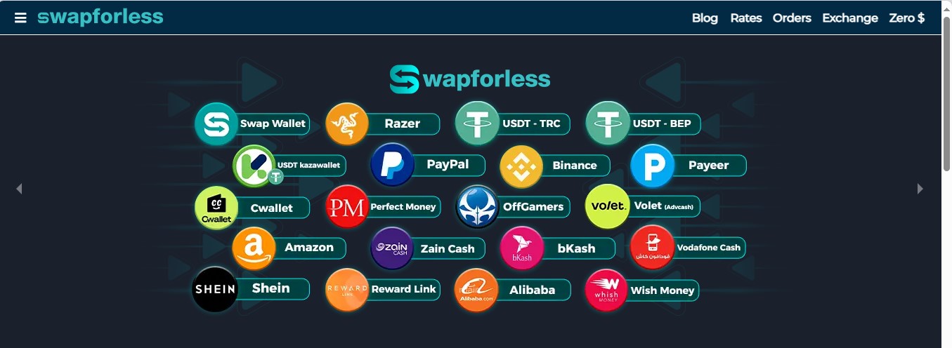 خطوات التبديل من بايير إلى زين كاش عبر swapforless